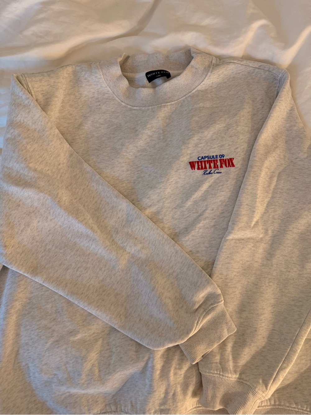 White Fox Capsule 09 Light Gray Crewneck Sweater